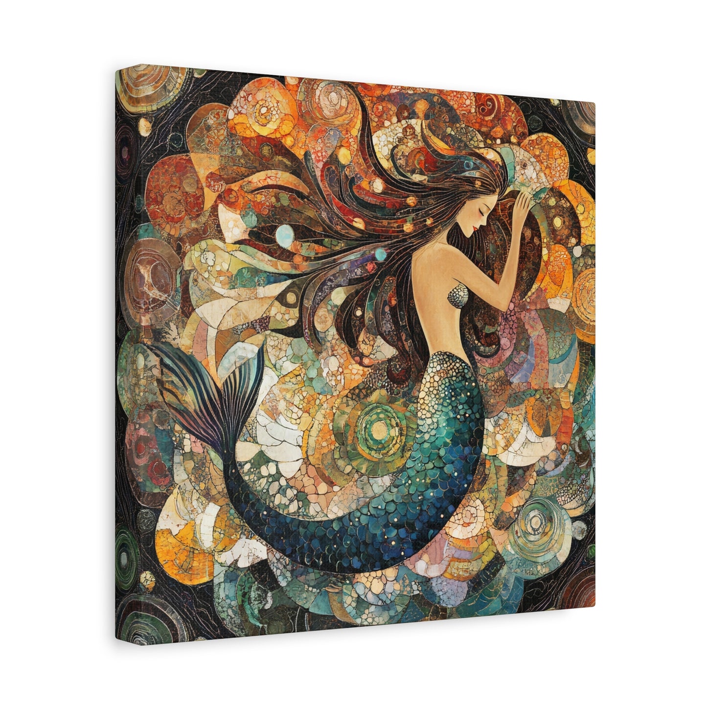 Mermaid Art Print, Canvas Wall Decor, Ocean-Themed Home Decor, Unique Gift for Mermaid Lovers, Nautical Wall Art, Coastal Decor
