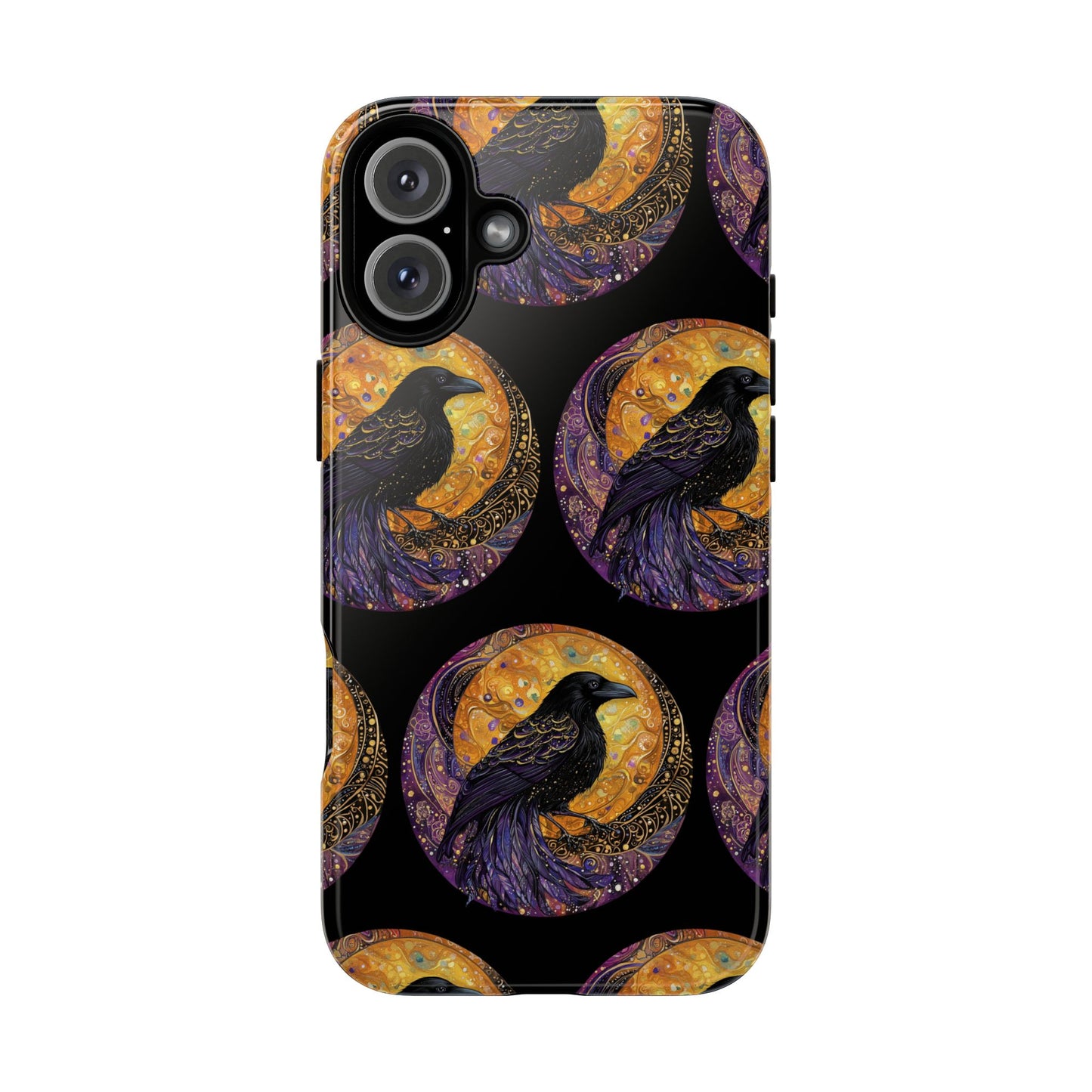 Raven Celestial Phone Case, Astrological Gift, Bird Lover Accessory, Tough Phone Cover, Gothic Aesthetic, Halloween Tech Decor