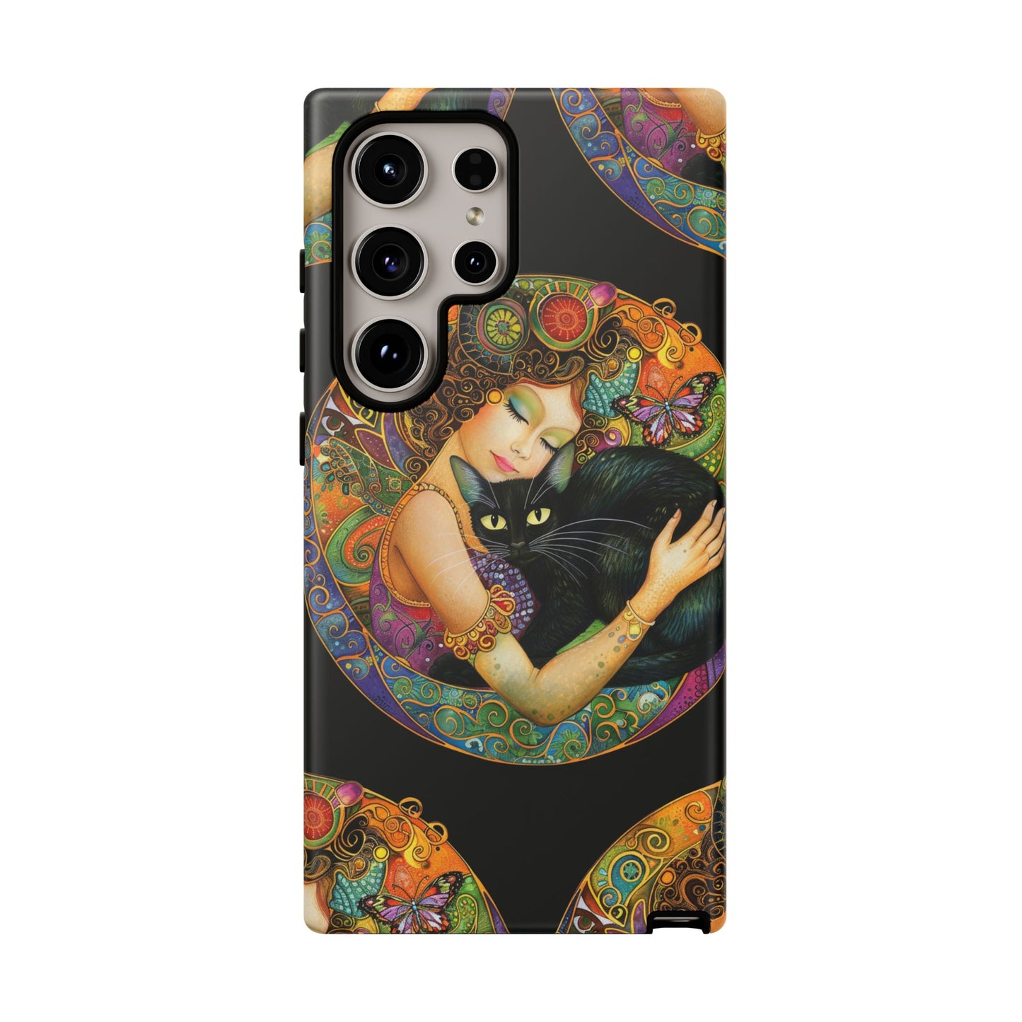 Tough Cases Phone Case, Colorful Protective Cover for Cat Lovers, Trendy Gift for Birthdays, Unique Art Phone Accessories