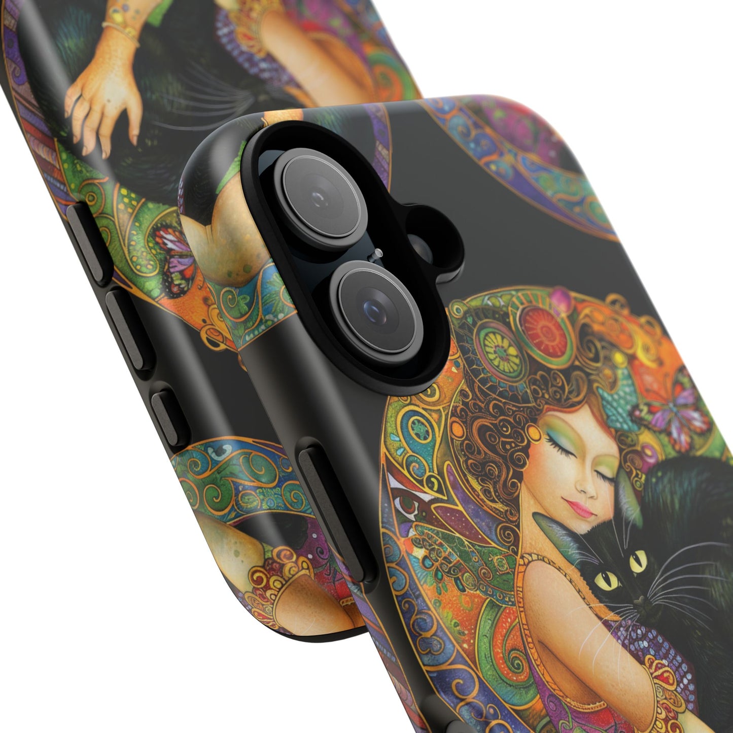 Tough Cases Phone Case, Colorful Protective Cover for Cat Lovers, Trendy Gift for Birthdays, Unique Art Phone Accessories