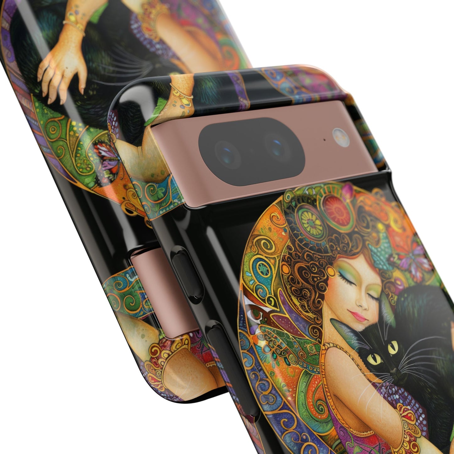 Tough Cases Phone Case, Colorful Protective Cover for Cat Lovers, Trendy Gift for Birthdays, Unique Art Phone Accessories