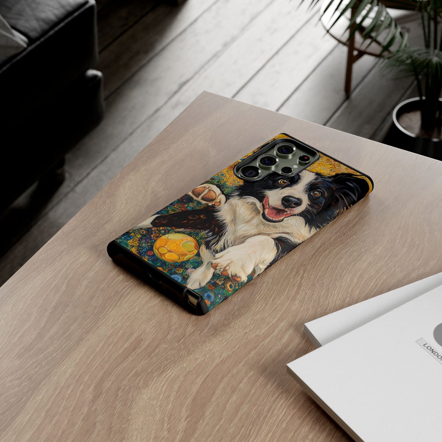 Border Collie Phone Case, Tough Cases, Pet Gifts, Customized Dog Accessories, Dog Mom Gift, Colorful Animal Artwork