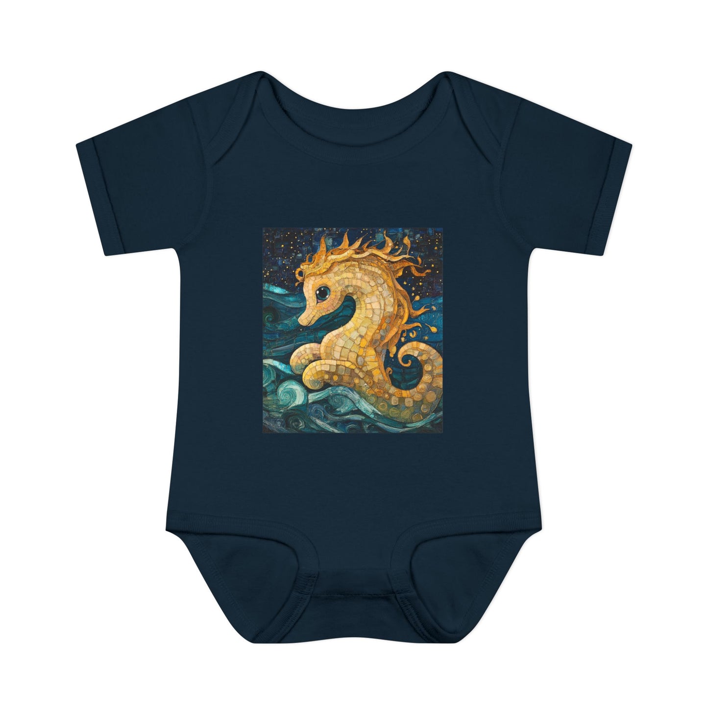 Baby Seahorse Baby Bodysuit, Cute Infant Clothing, Ocean Theme Baby Gift, Nursery Decor, Baby Shower Gift, Sea Creature Outfit