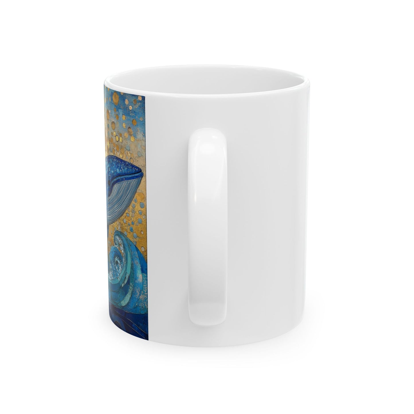 Ceramic Whale Art Mug | Ocean Lover Gift | 11oz & 15oz | Unique Whale Design | Coffee Cup for Nature Enthusiasts, Whale Decor, Sea Life
