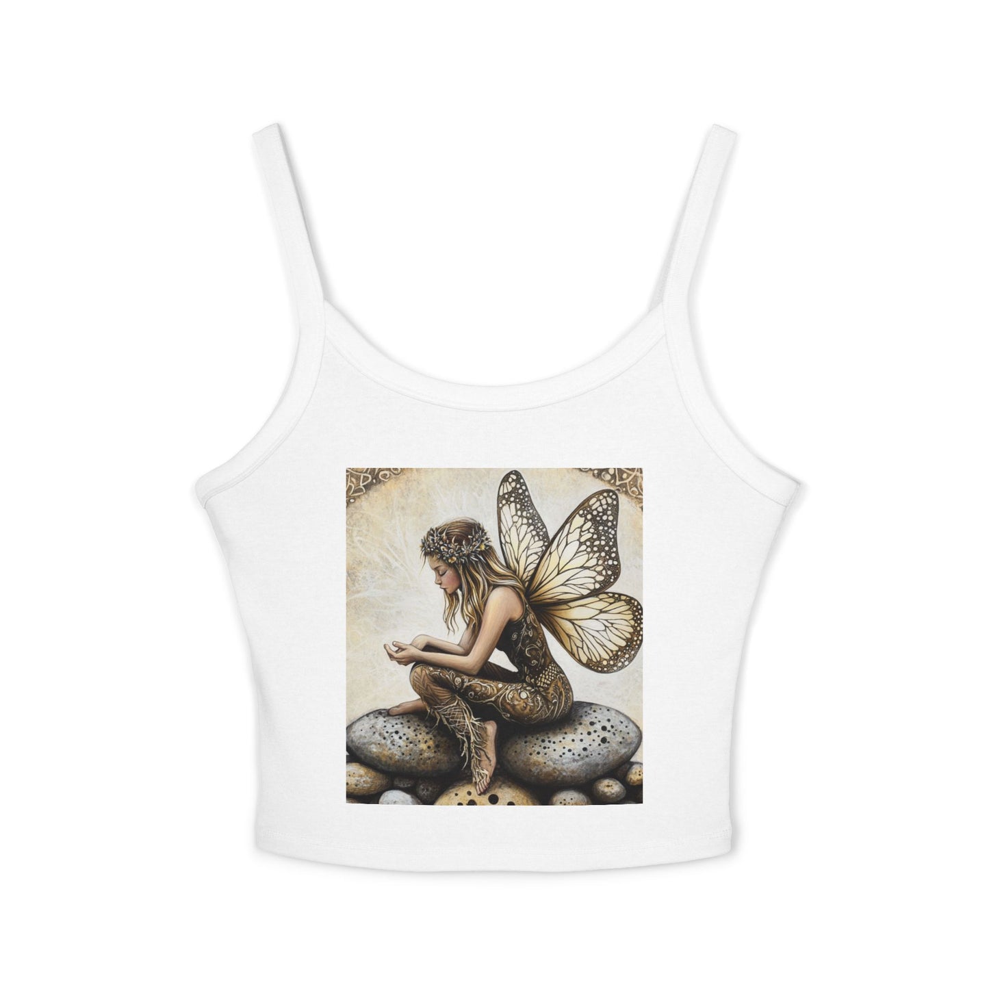 Stone Fairy Women's Spaghetti Strap Tank Top, Boho Fashion, Summer Style, Festival Wear, Gift for Her, Magical Top