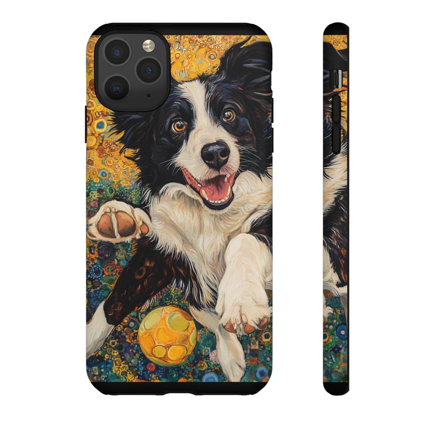 Border Collie Phone Case, Tough Cases, Pet Gifts, Customized Dog Accessories, Dog Mom Gift, Colorful Animal Artwork