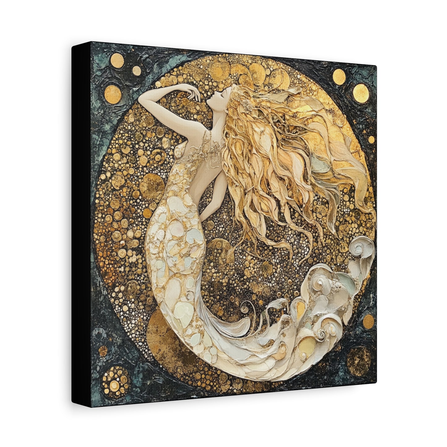 Elegant Mermaid Canvas Art, Home Decor, Wall Art, Gift for Her, Coastal Vibes, Housewarming Gift