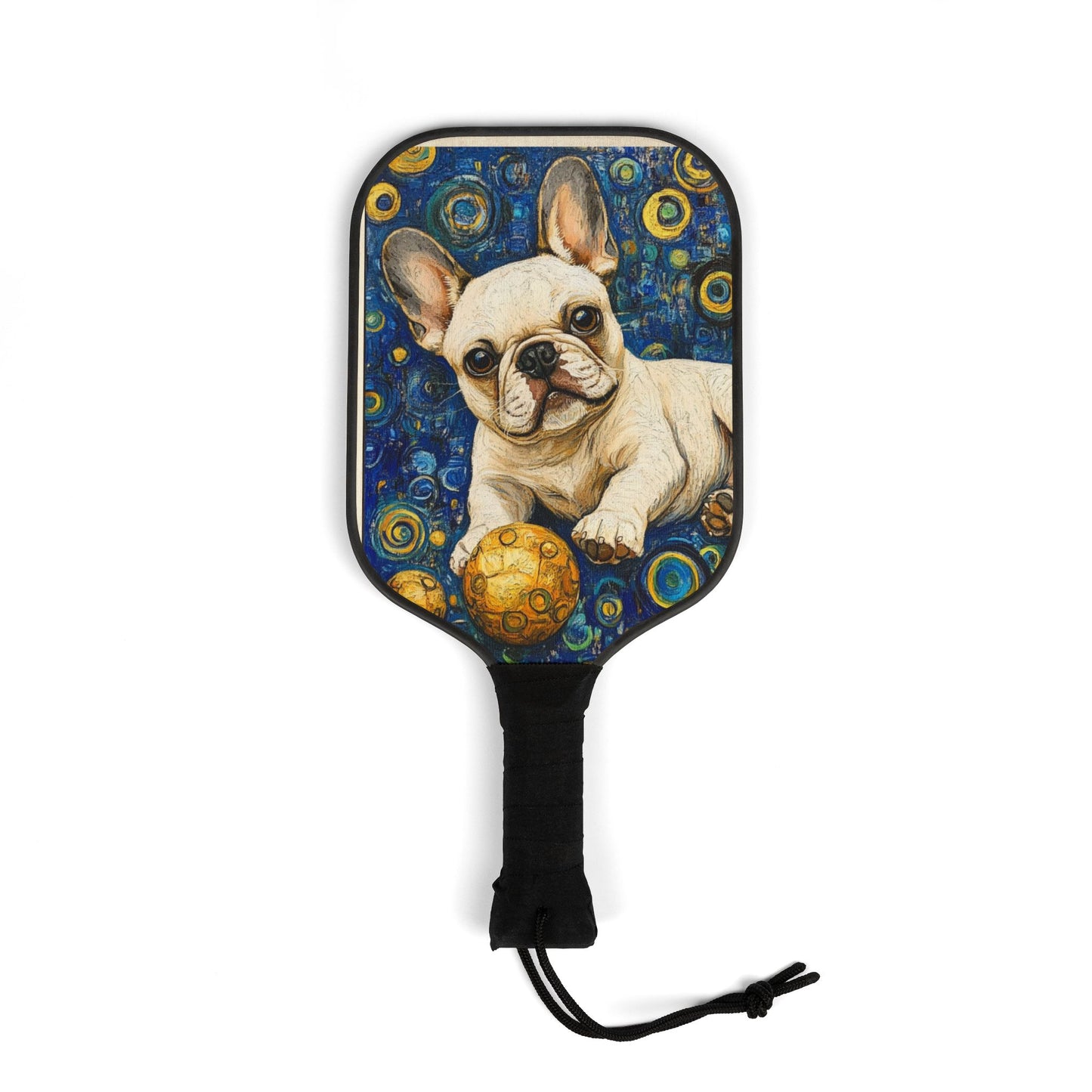 Frenchie Pickleball Paddle Set with French Bulldog Design, Fun Sports Kit for Pickleball Lovers, Unique Gift for Pet Owners and Athletes