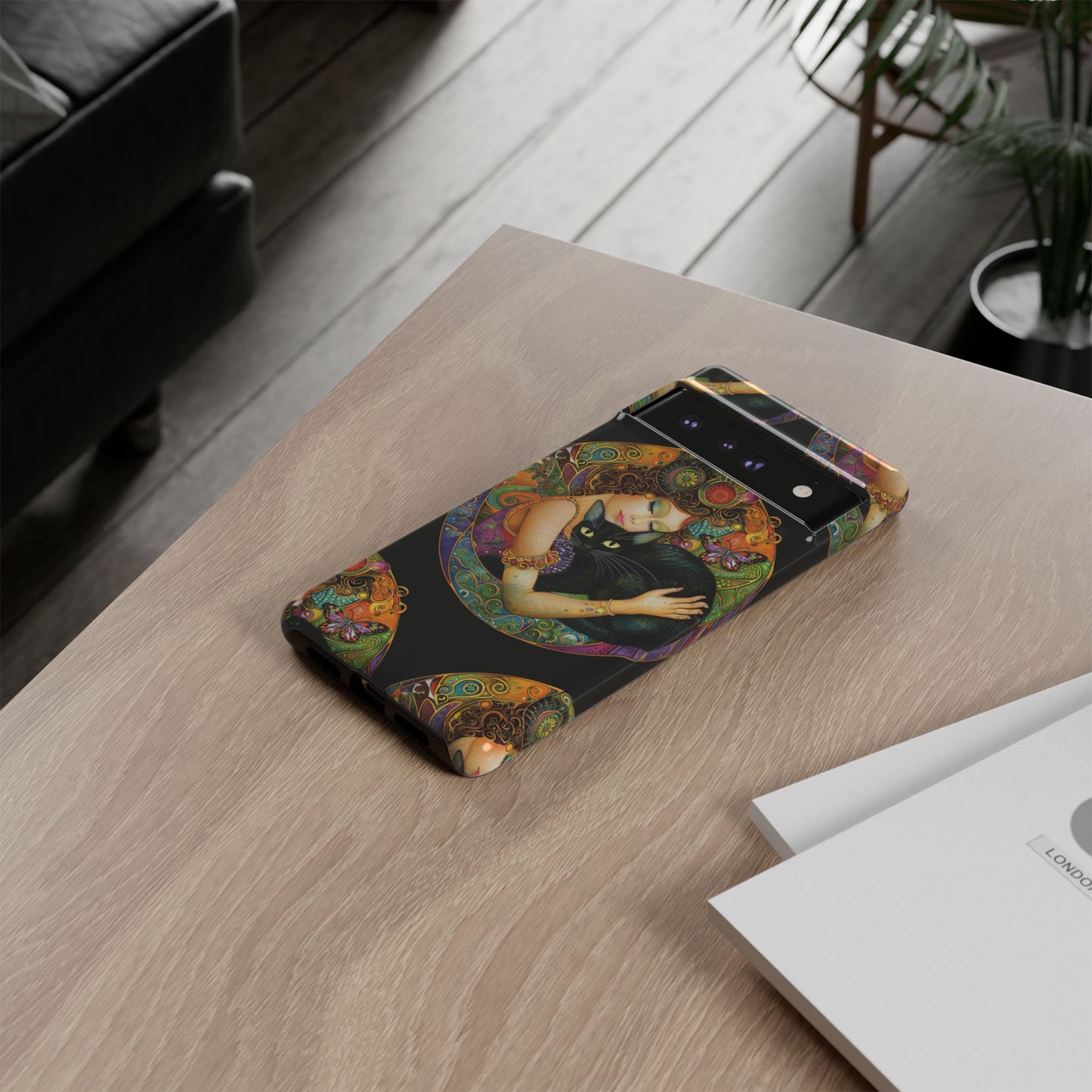 Tough Cases Phone Case, Colorful Protective Cover for Cat Lovers, Trendy Gift for Birthdays, Unique Art Phone Accessories
