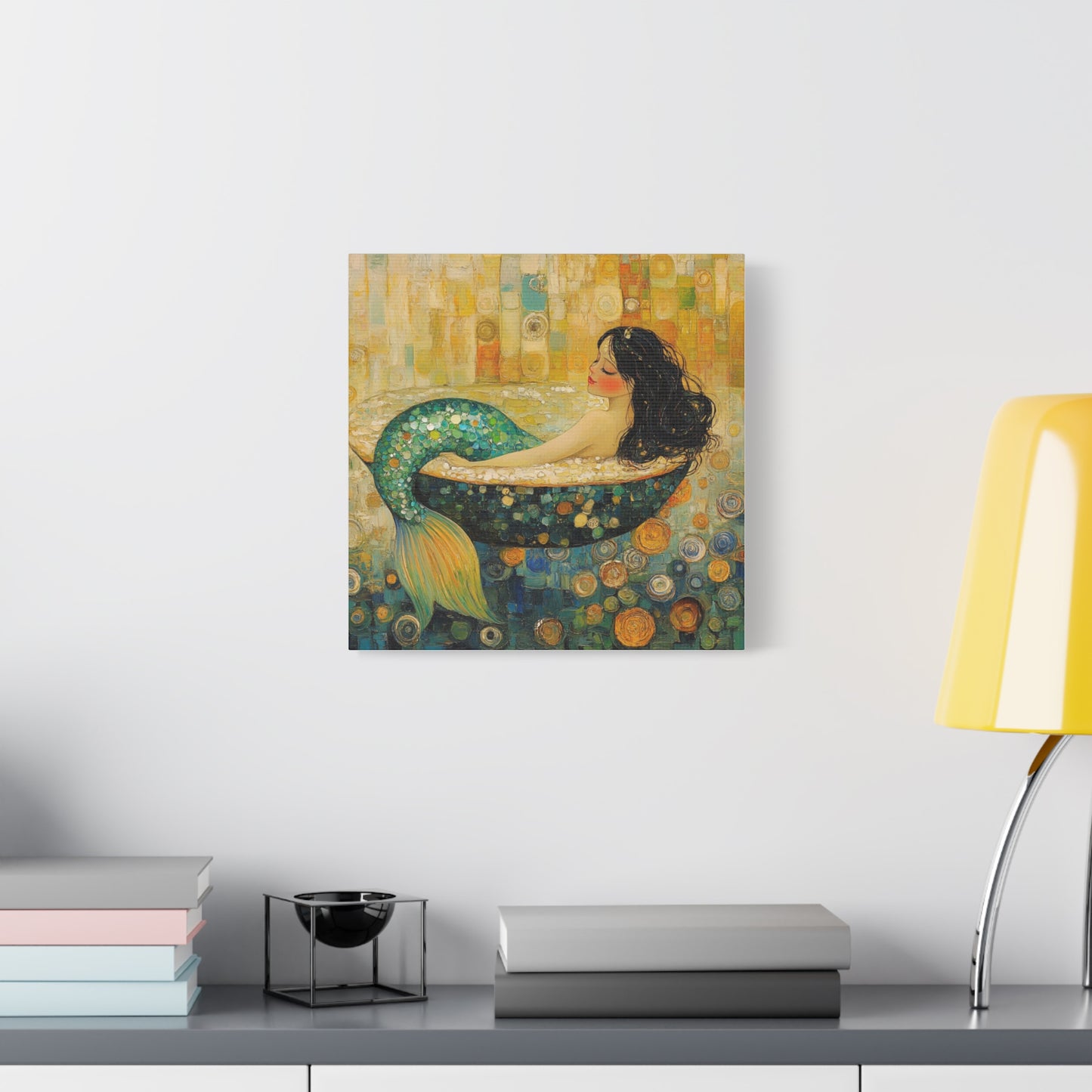 Serene Mermaid Canvas Art, Wall Decor, Home Decoration, Art Gift, Coastal Living, Beach Theme, Printable Artwork