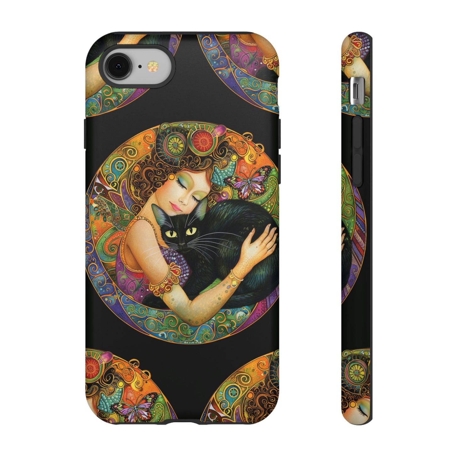 Tough Cases Phone Case, Colorful Protective Cover for Cat Lovers, Trendy Gift for Birthdays, Unique Art Phone Accessories