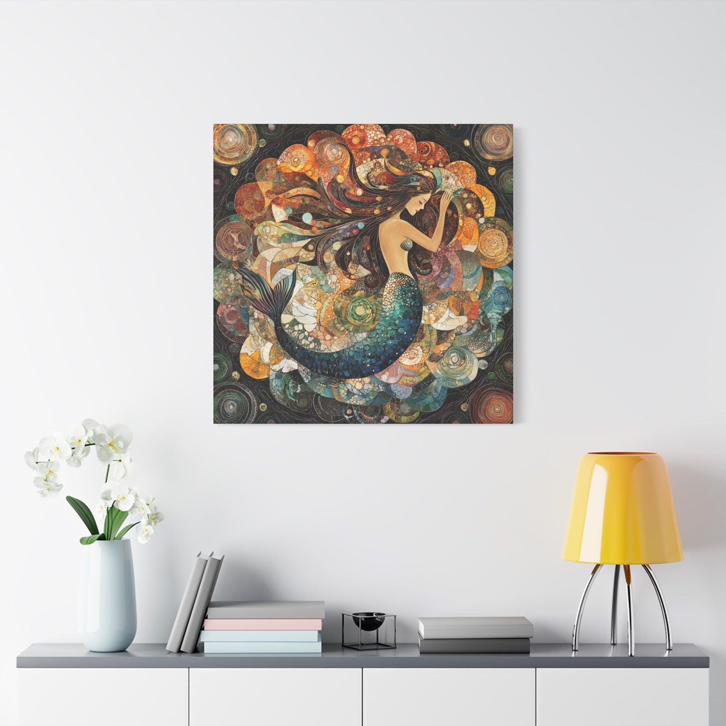 Mermaid Art Print, Canvas Wall Decor, Ocean-Themed Home Decor, Unique Gift for Mermaid Lovers, Nautical Wall Art, Coastal Decor