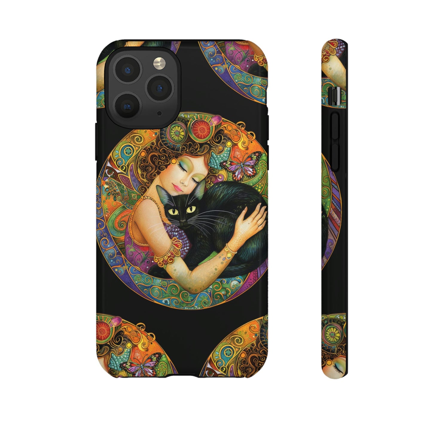 Tough Cases Phone Case, Colorful Protective Cover for Cat Lovers, Trendy Gift for Birthdays, Unique Art Phone Accessories