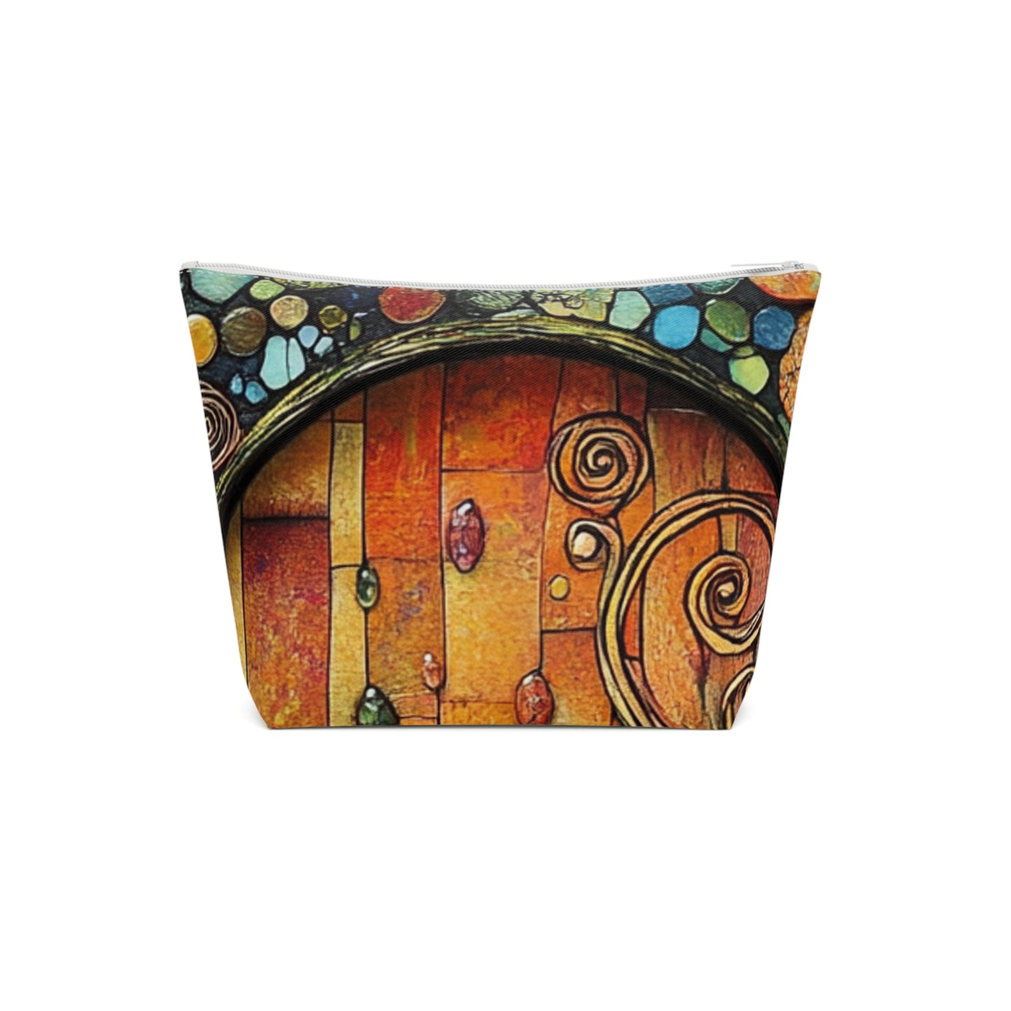 Fairy Door Artistic Cotton Cosmetic Bag, Colorful Art Pouch, Makeup Organizer, Travel Essentials, Gift for Her, Festival Ready
