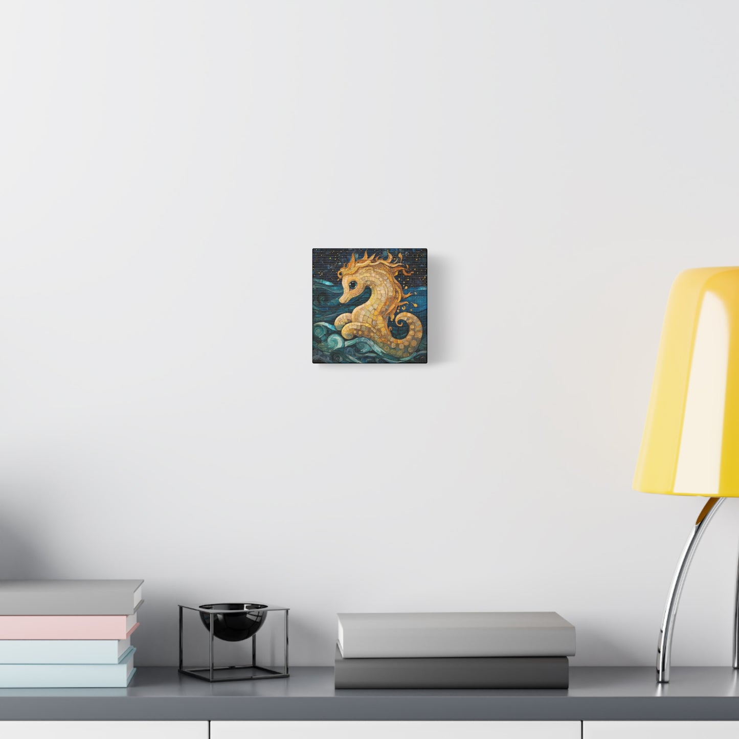Seahorse Art Canvas Print, Nautical Home Decor, Ocean Lover Gift, Sea Creature Wall Art, Children's Room Decoration