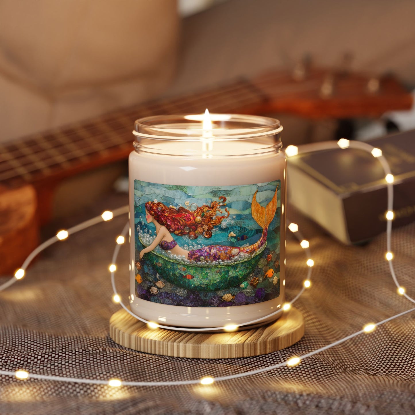 Mermaid Scented Soy Candle, Ocean Decor, Relaxation Gift, Home Fragrance, Coastal Vibes, Eco-Friendly Candle