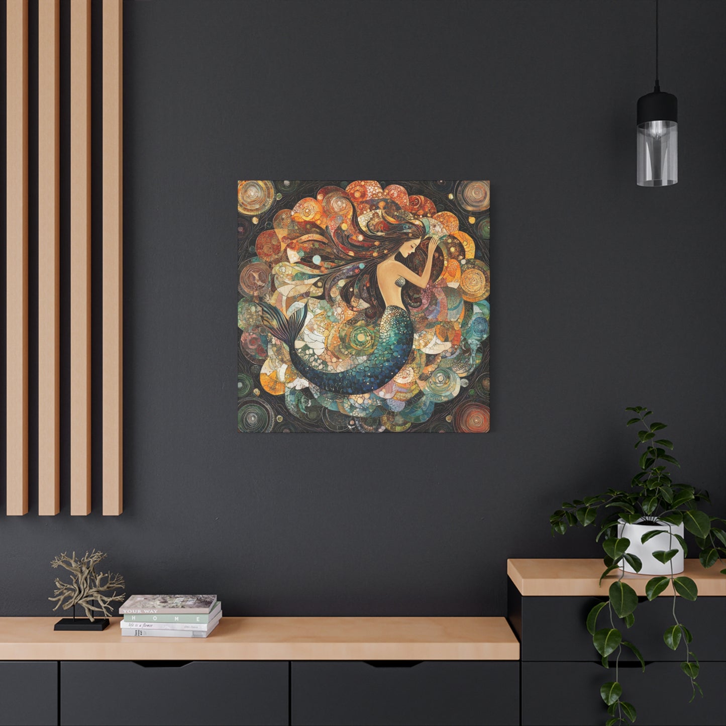 Mermaid Art Print, Canvas Wall Decor, Ocean-Themed Home Decor, Unique Gift for Mermaid Lovers, Nautical Wall Art, Coastal Decor