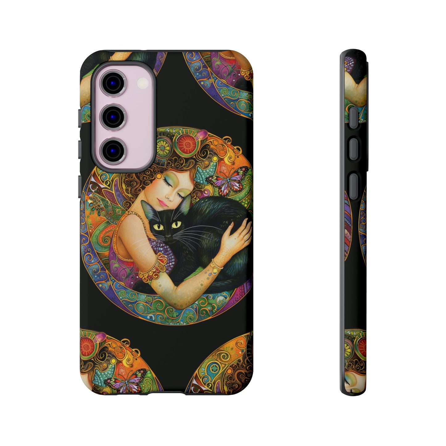 Tough Cases Phone Case, Colorful Protective Cover for Cat Lovers, Trendy Gift for Birthdays, Unique Art Phone Accessories