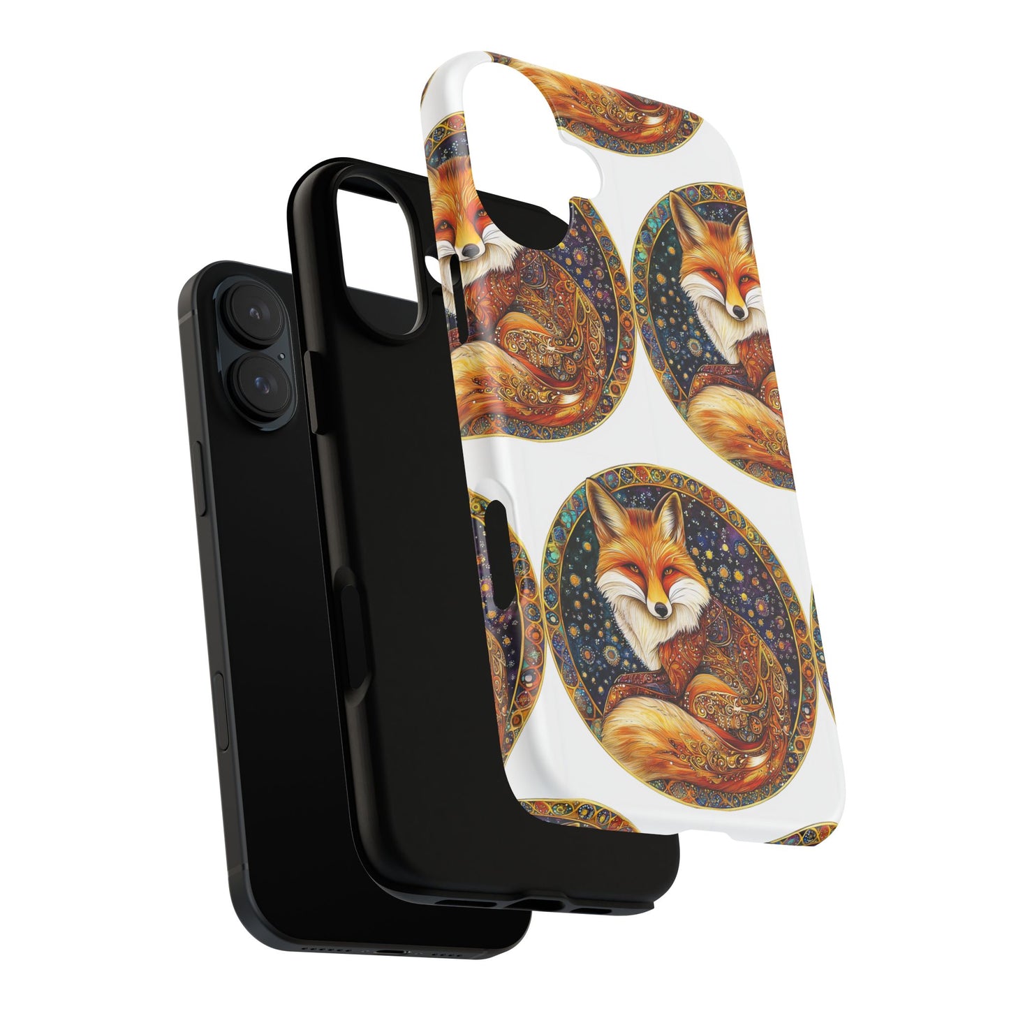 Artistic Fox Phone Case, Tough Phone Cover, Unique Gift for Animal Lovers, Stylish Tech Accessory, Nature-Inspired Decor