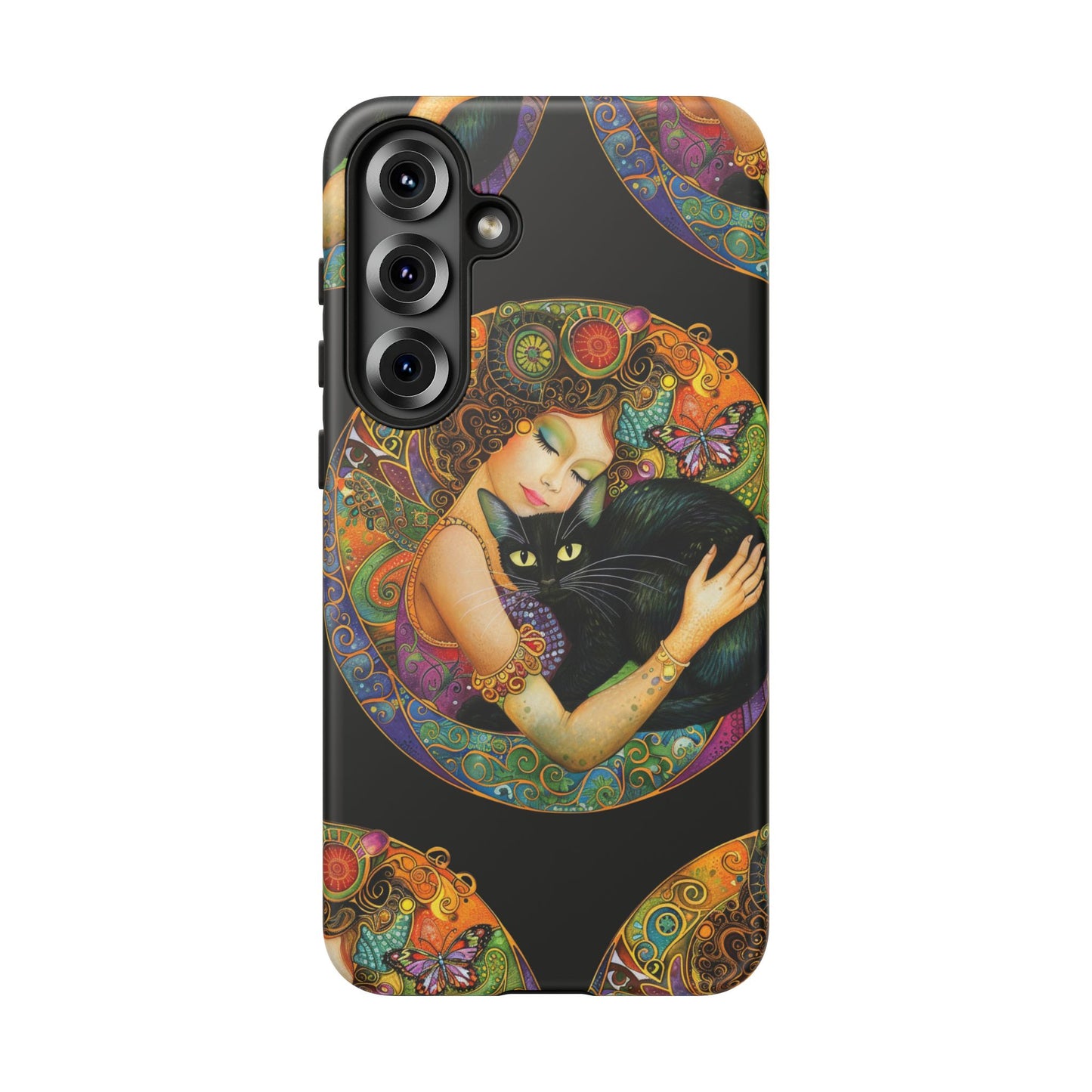 Tough Cases Phone Case, Colorful Protective Cover for Cat Lovers, Trendy Gift for Birthdays, Unique Art Phone Accessories