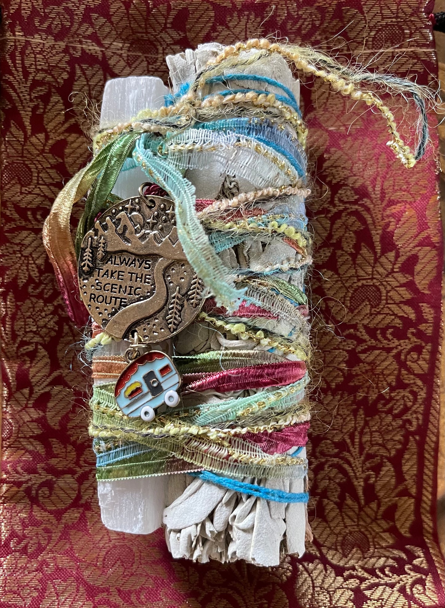 Sweet RV Camper Charm Sage Bundle with Pouch, Bodhi Gifts