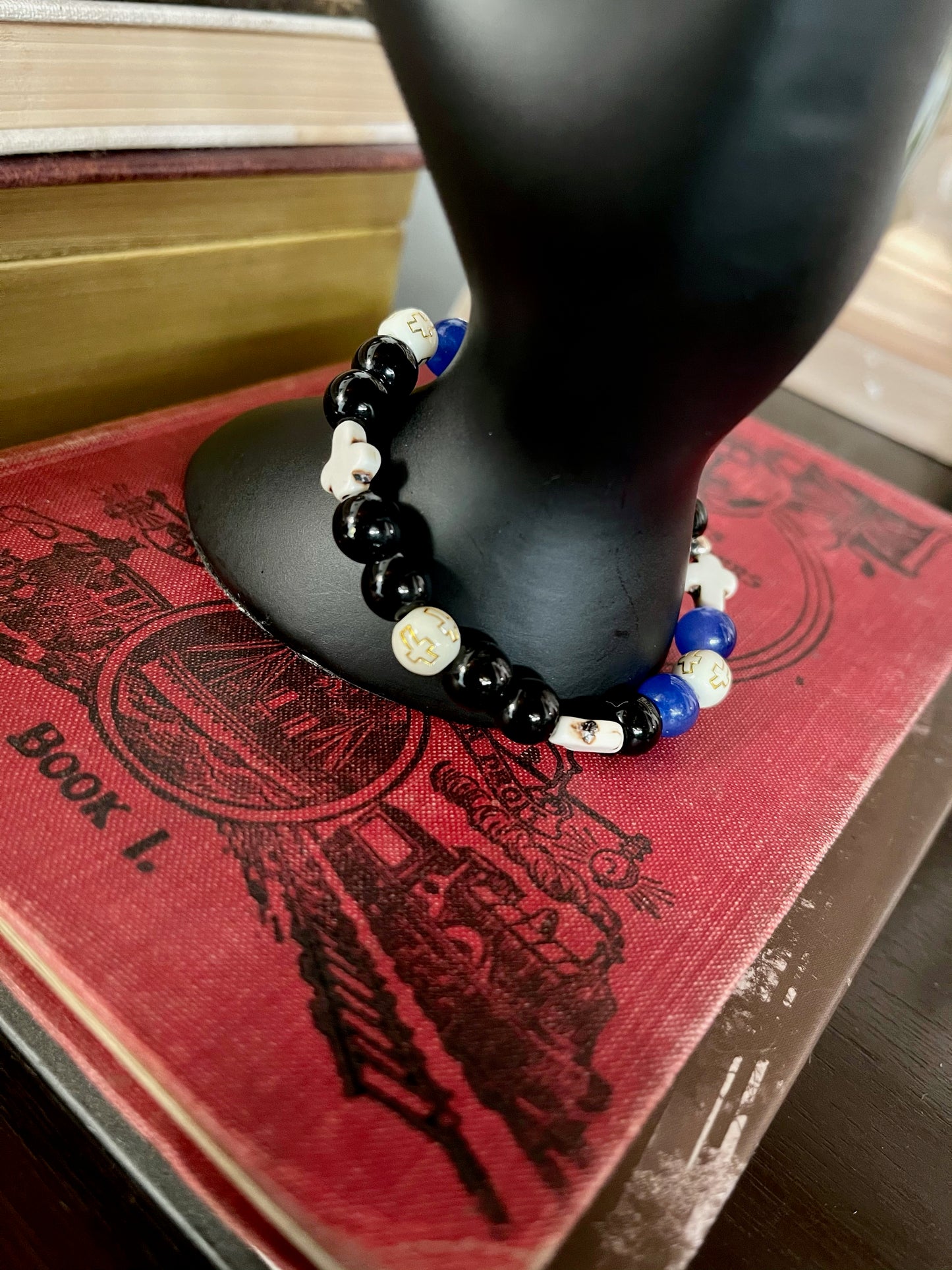 Pretty Cross Symbol Beaded Bracelet, Bodhi Jewelry