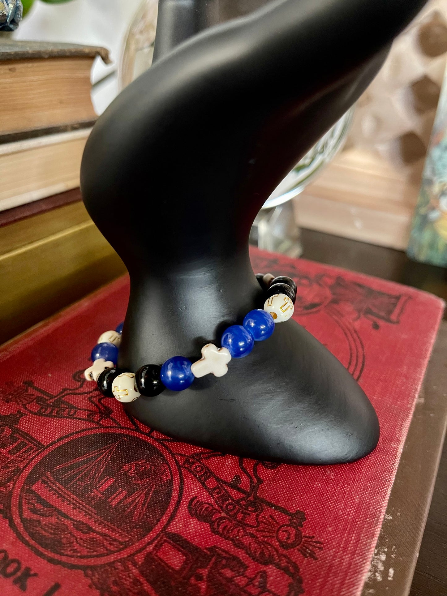 Pretty Cross Symbol Beaded Bracelet, Bodhi Jewelry