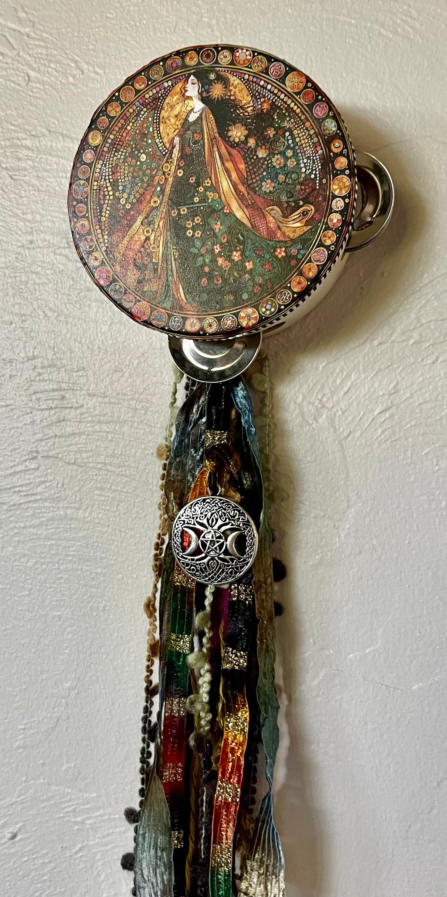 Practical Magic Goddess Tambourine Wall Hanging, Bodhi Home Decor