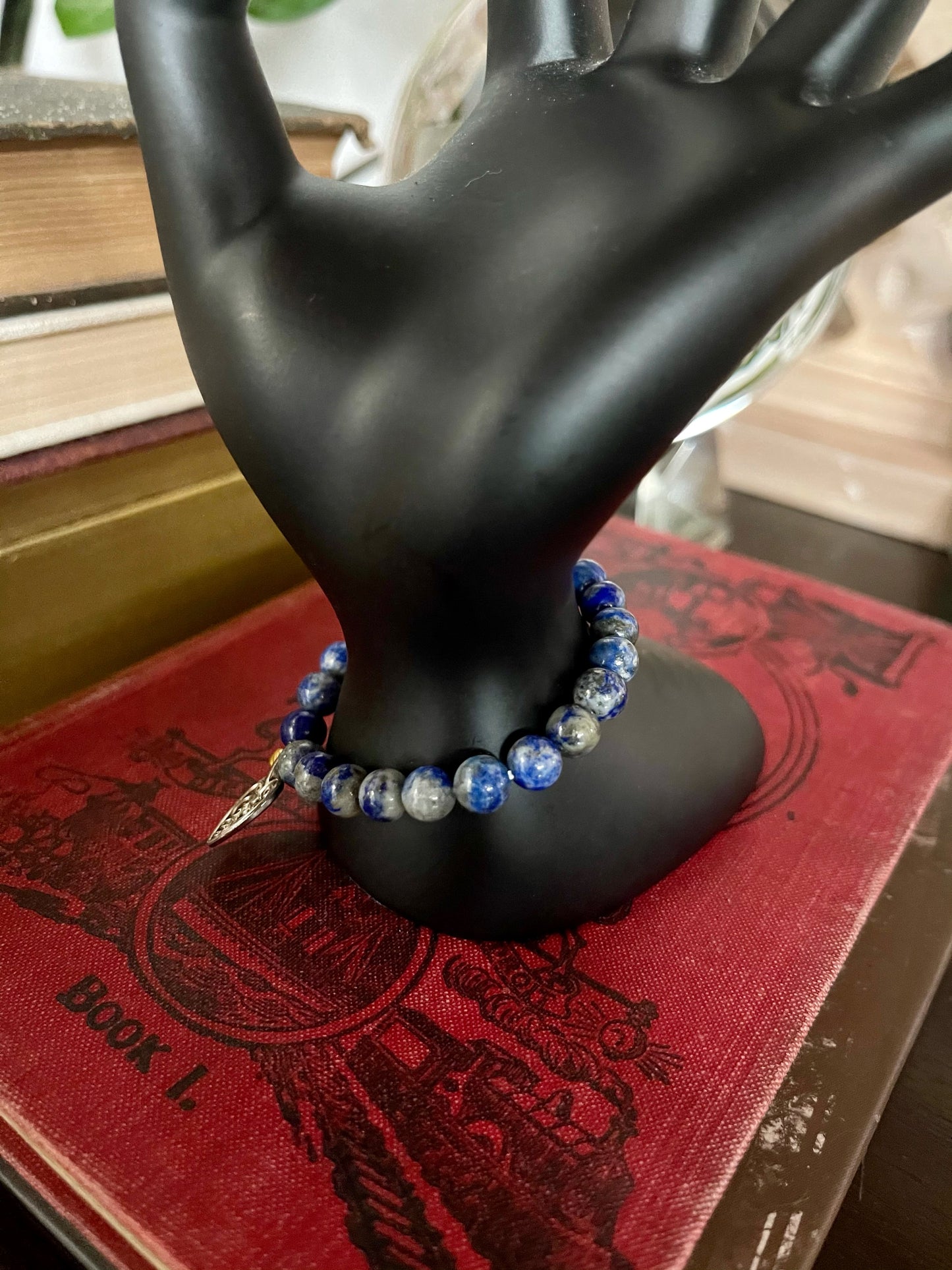 Little Goddess Hand Beaded Sodalite Bracelet with Gift Pouch, Bodhi Jewelry