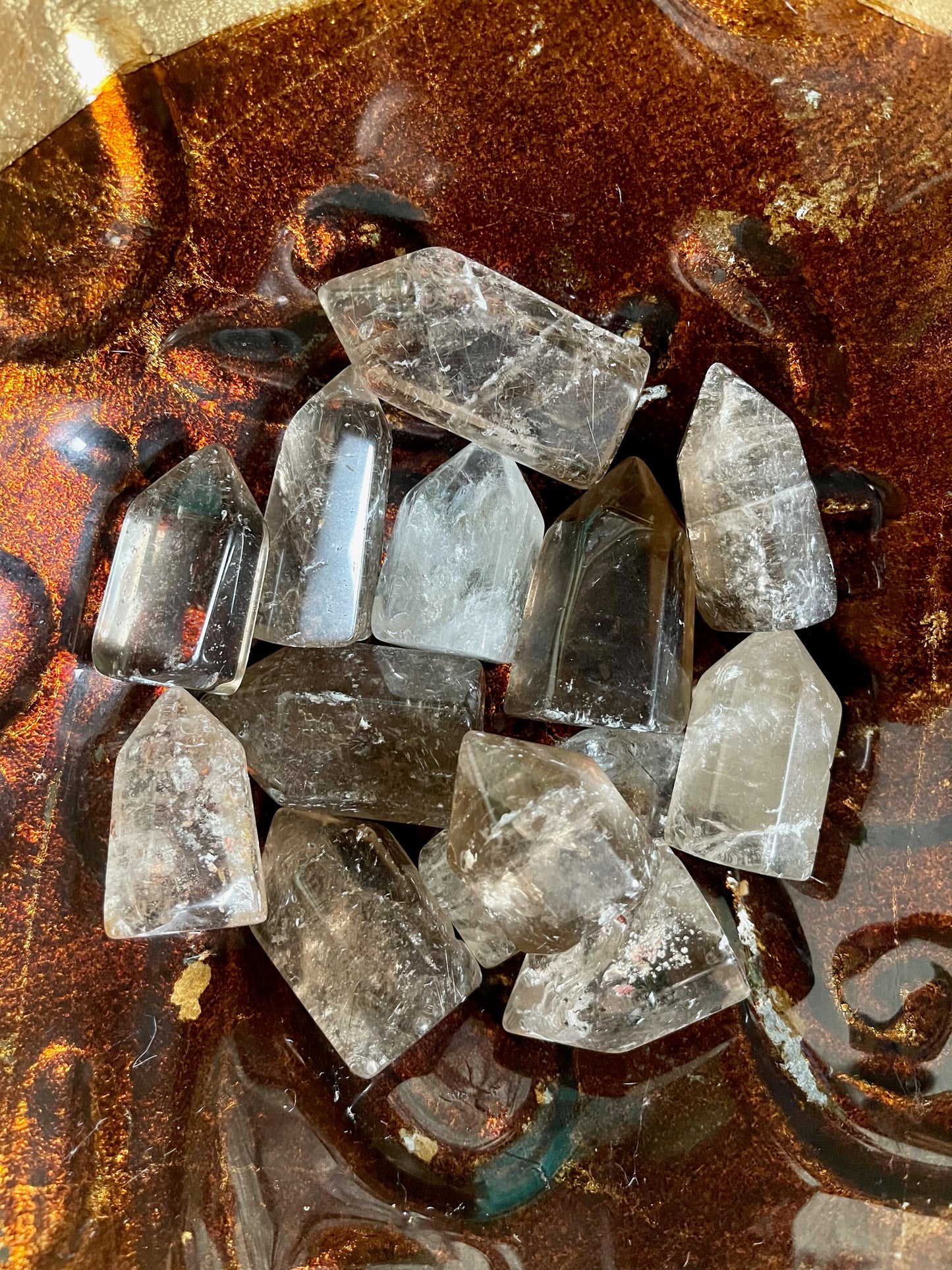 Natural Smoky Quartz Towers, Lodi Quartz, Rutile, Rainbow Inclusions, Bodhi Crystal Magic