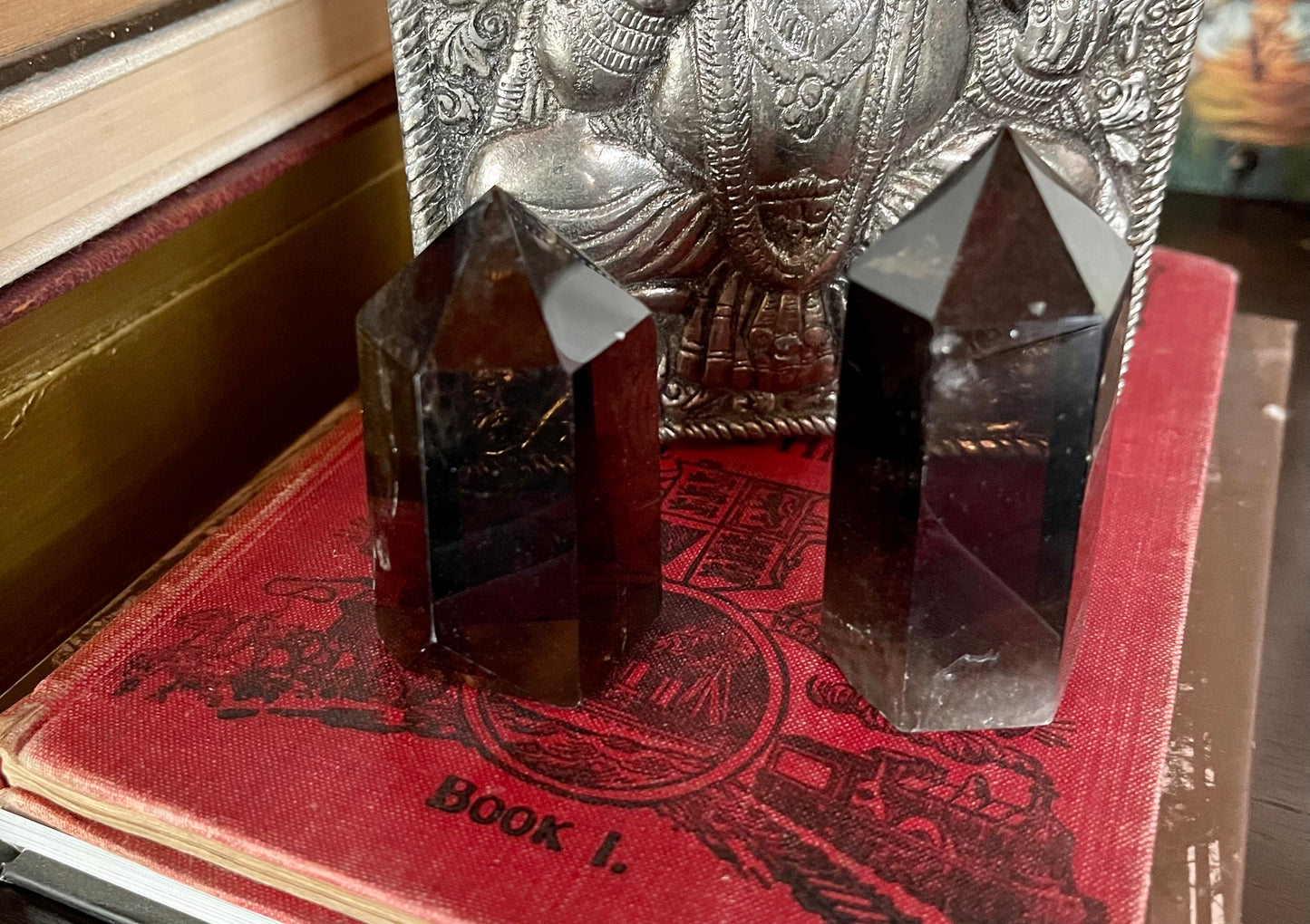 Natural Smoky Quartz Crystal Tower Healing Meditation Stone, Bodhi Crystal Magic