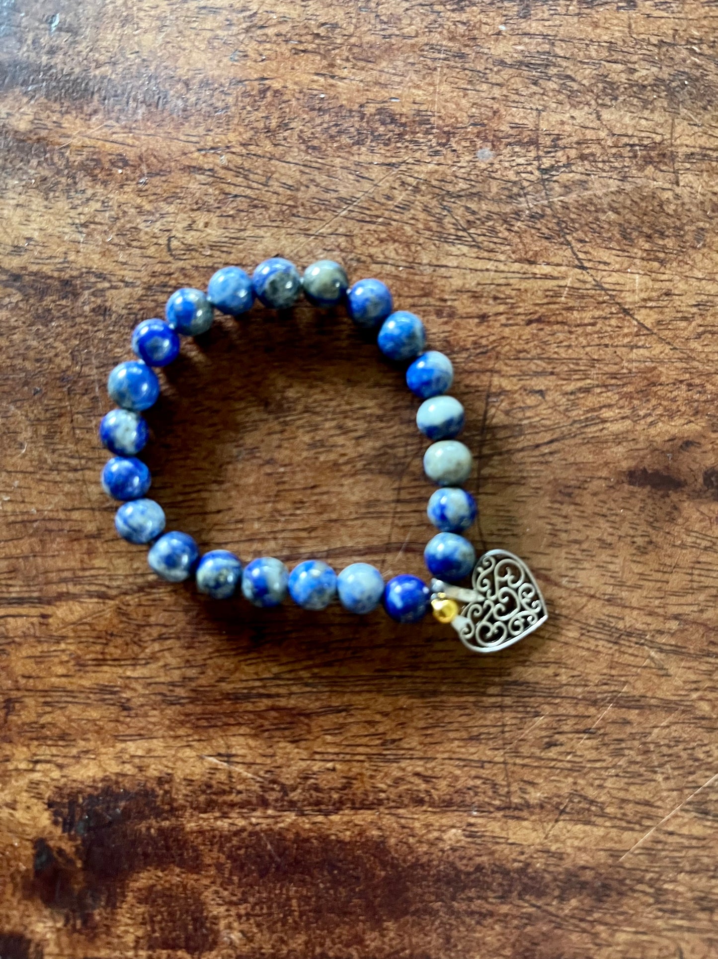 Little Goddess Hand Beaded Sodalite Bracelet with Gift Pouch, Bodhi Jewelry