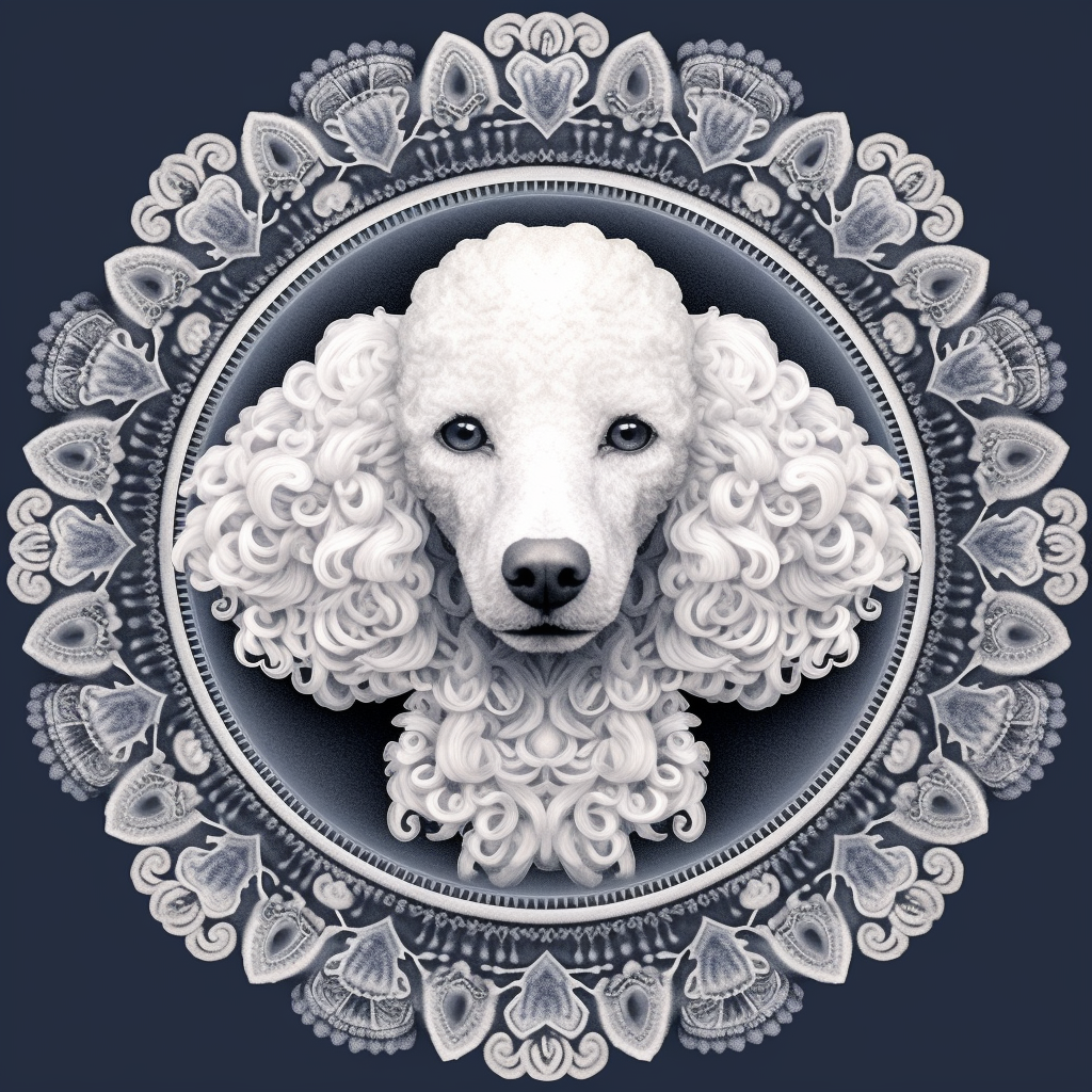 Indigo Poodle Wall Decor, Silver Movement Charm, Bodhi Pets