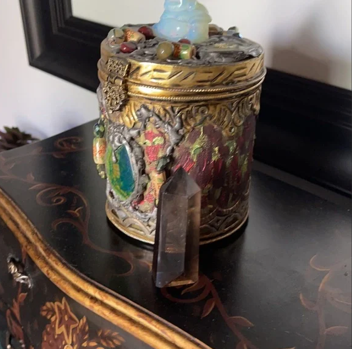 Natural Smoky Quartz Crystal Tower Healing Meditation Stone, Bodhi Crystal Magic
