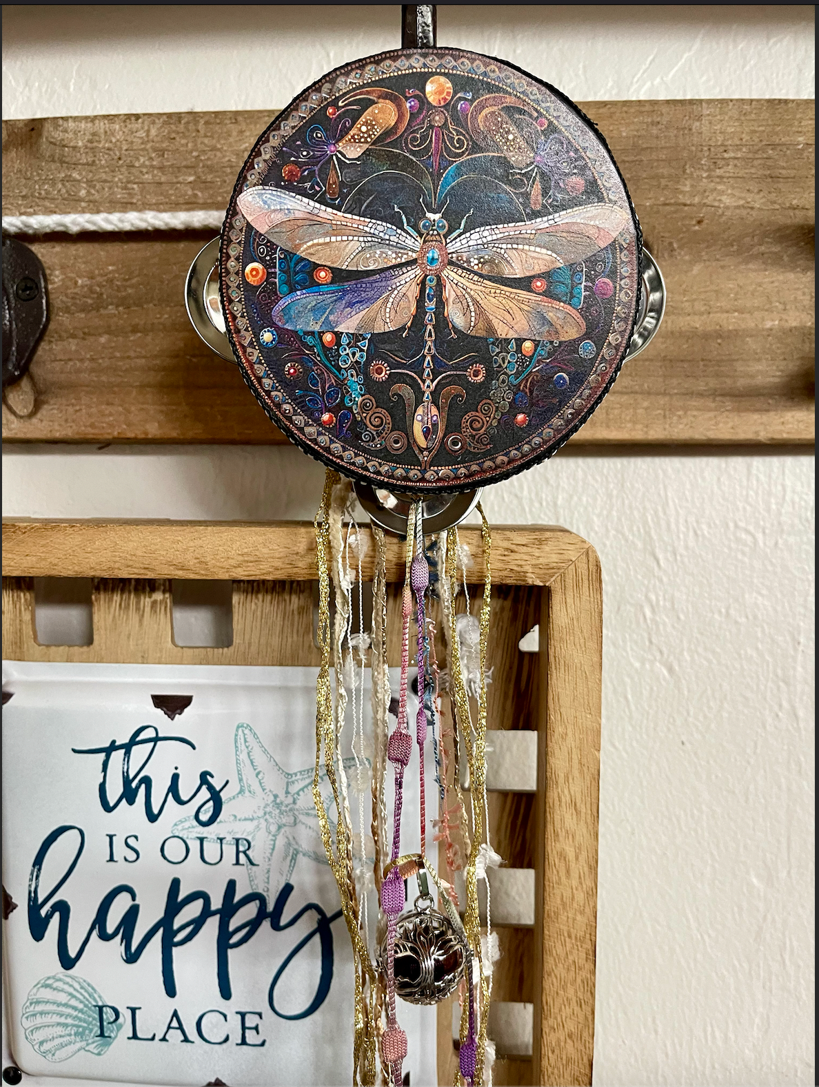 Charmed Art Nouveau Dragonfly Wall Accent, Bodhi Home Decor