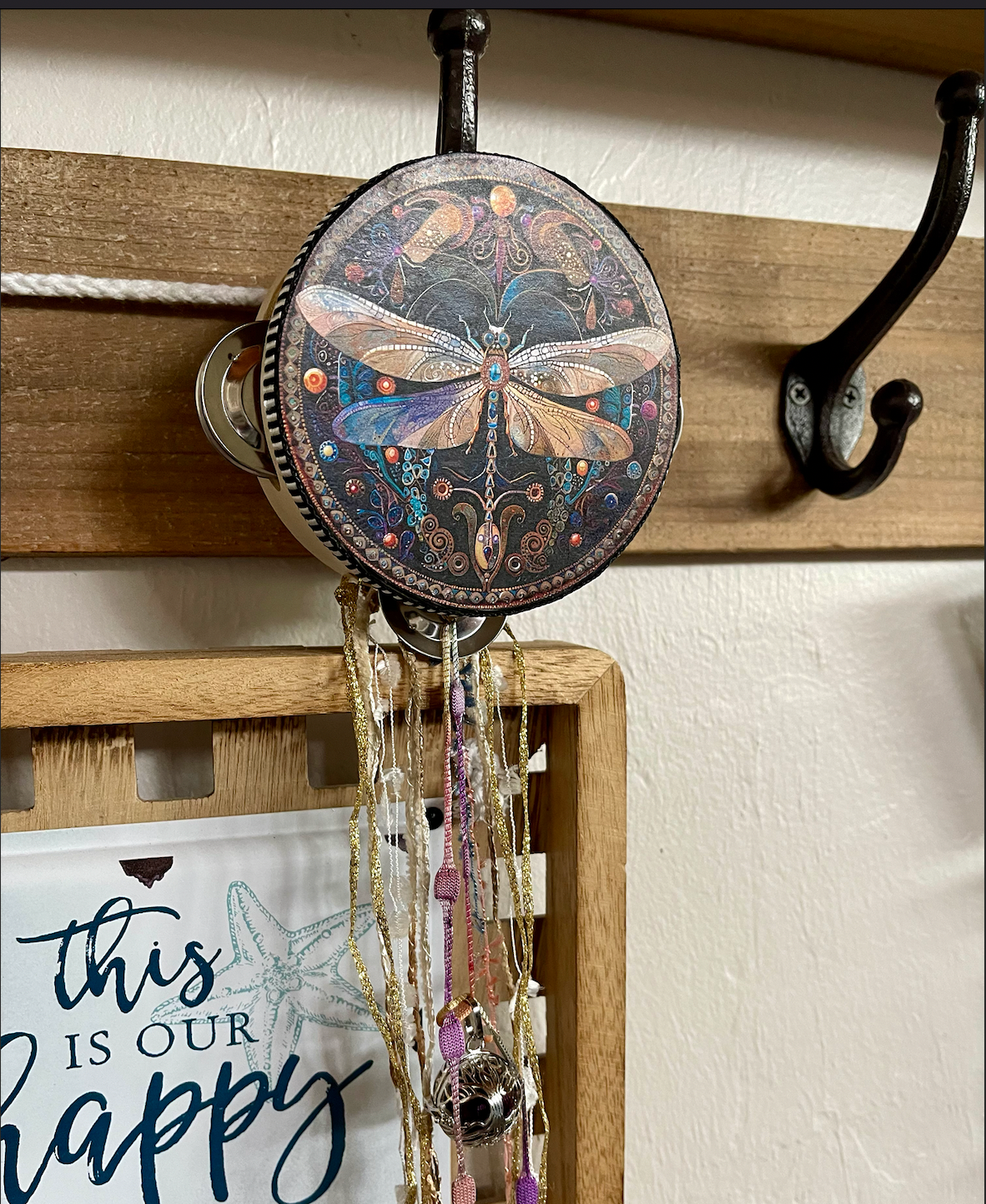 Charmed Art Nouveau Dragonfly Wall Accent, Bodhi Home Decor