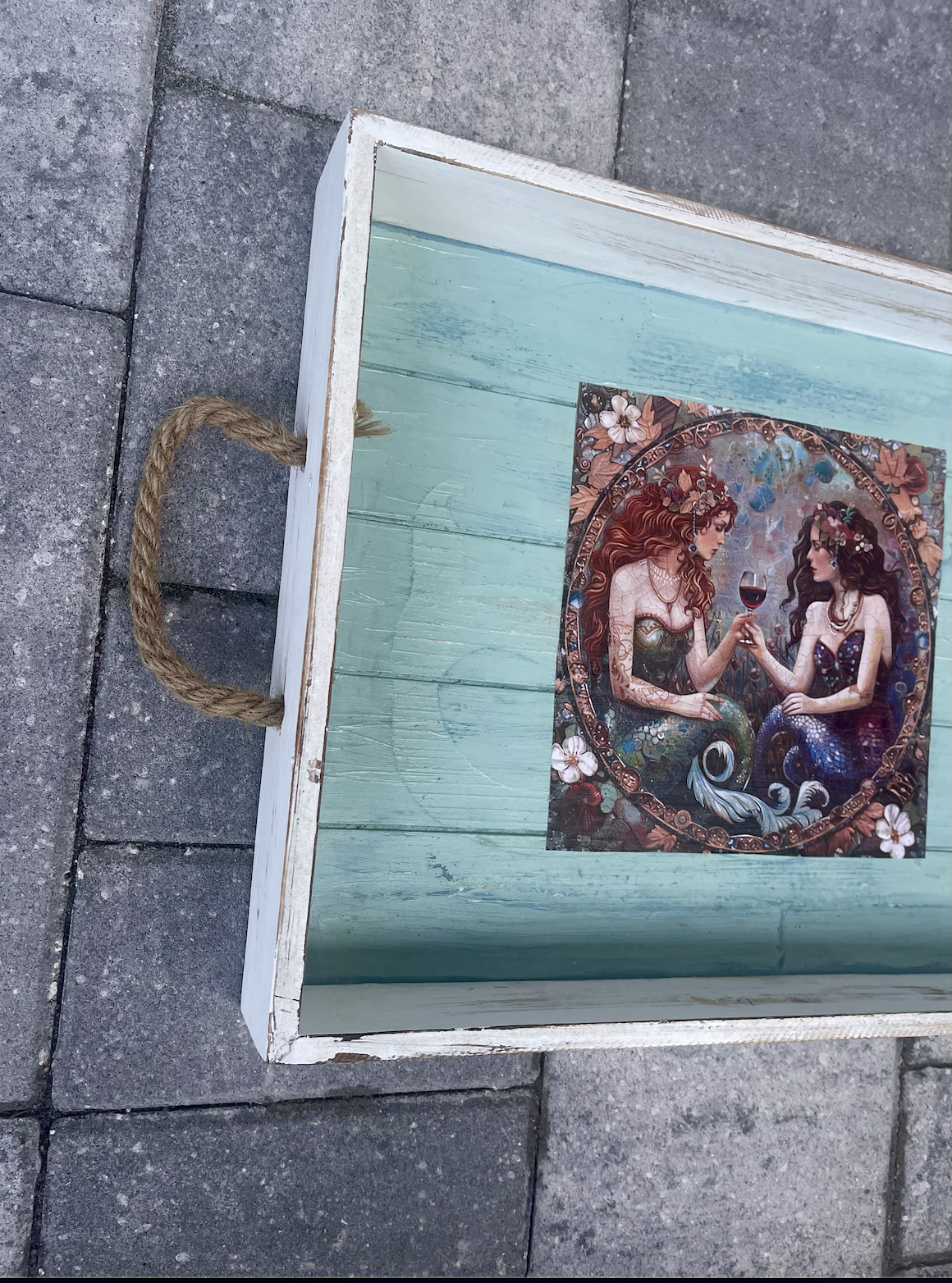Mermaids in Paris Decorative Tray, Beach Cottage, Bodhi Home Decor