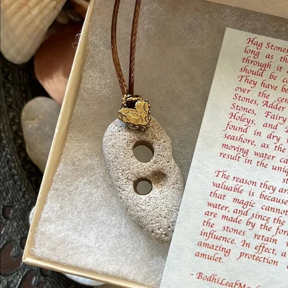 Artistic Pendant Necklace with Bronze Heart Charm and Stone, Bodhi Jewelry