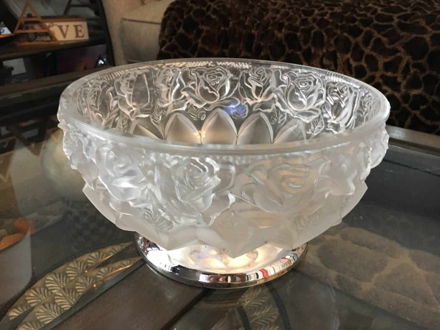 Vintage Crystal Bowl, Large Crystal Bowl, Bodhi Vintage