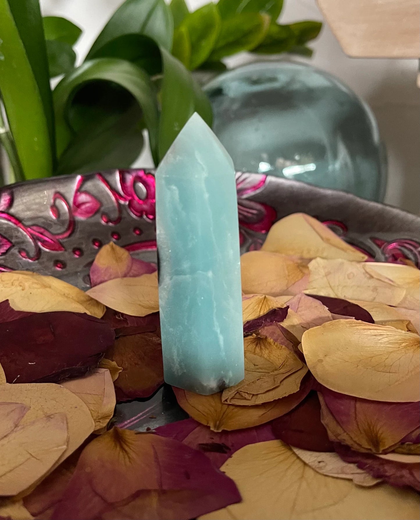 Beautifully Patterned All Natural Amazonite Tower, Bodhi Crystal Magic