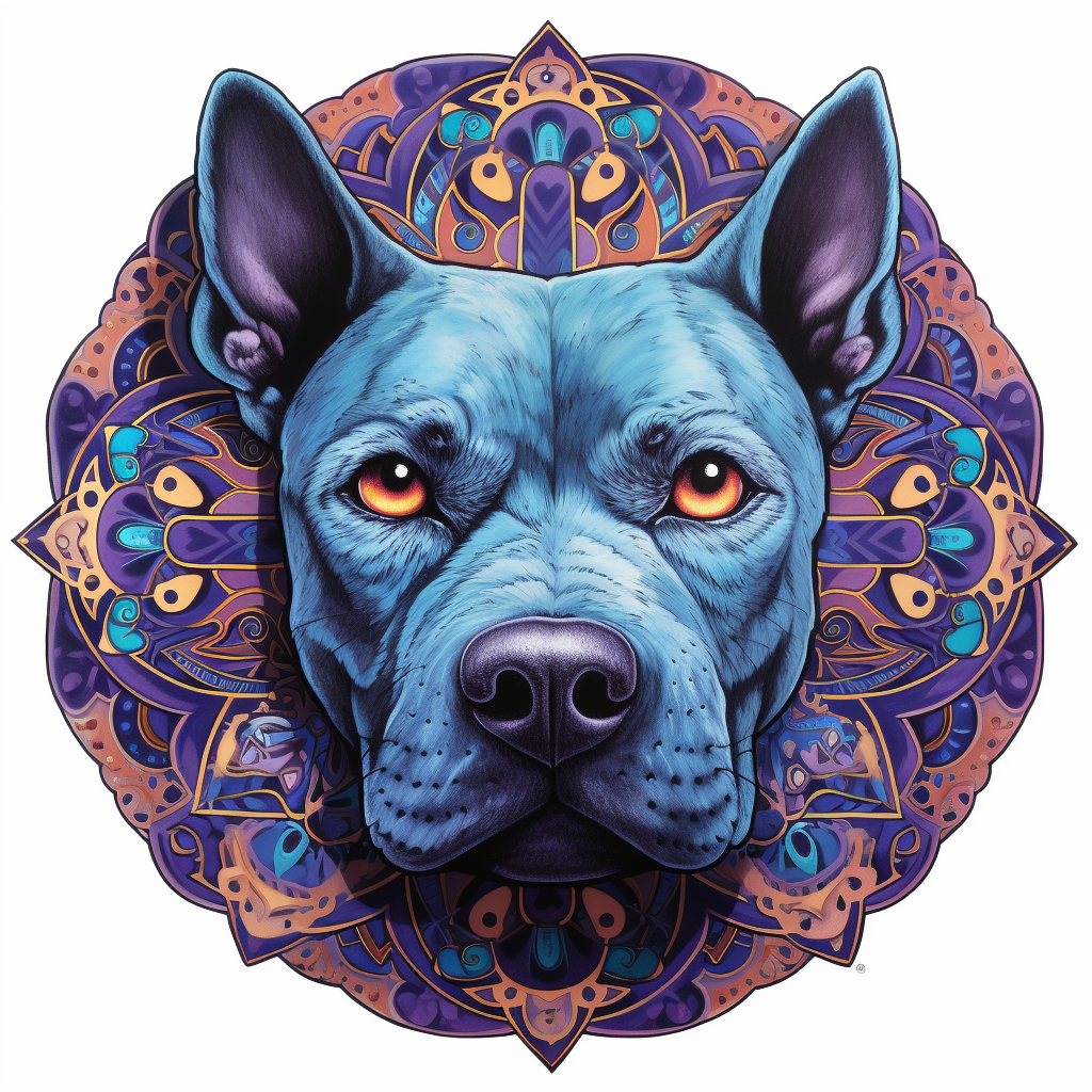 Indigo Pit Bull Wall Hanging, Bodhi Pets