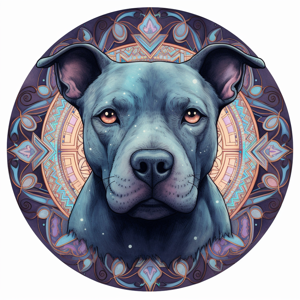Indigo Pit Bull Wall Hanging, Bodhi Pets