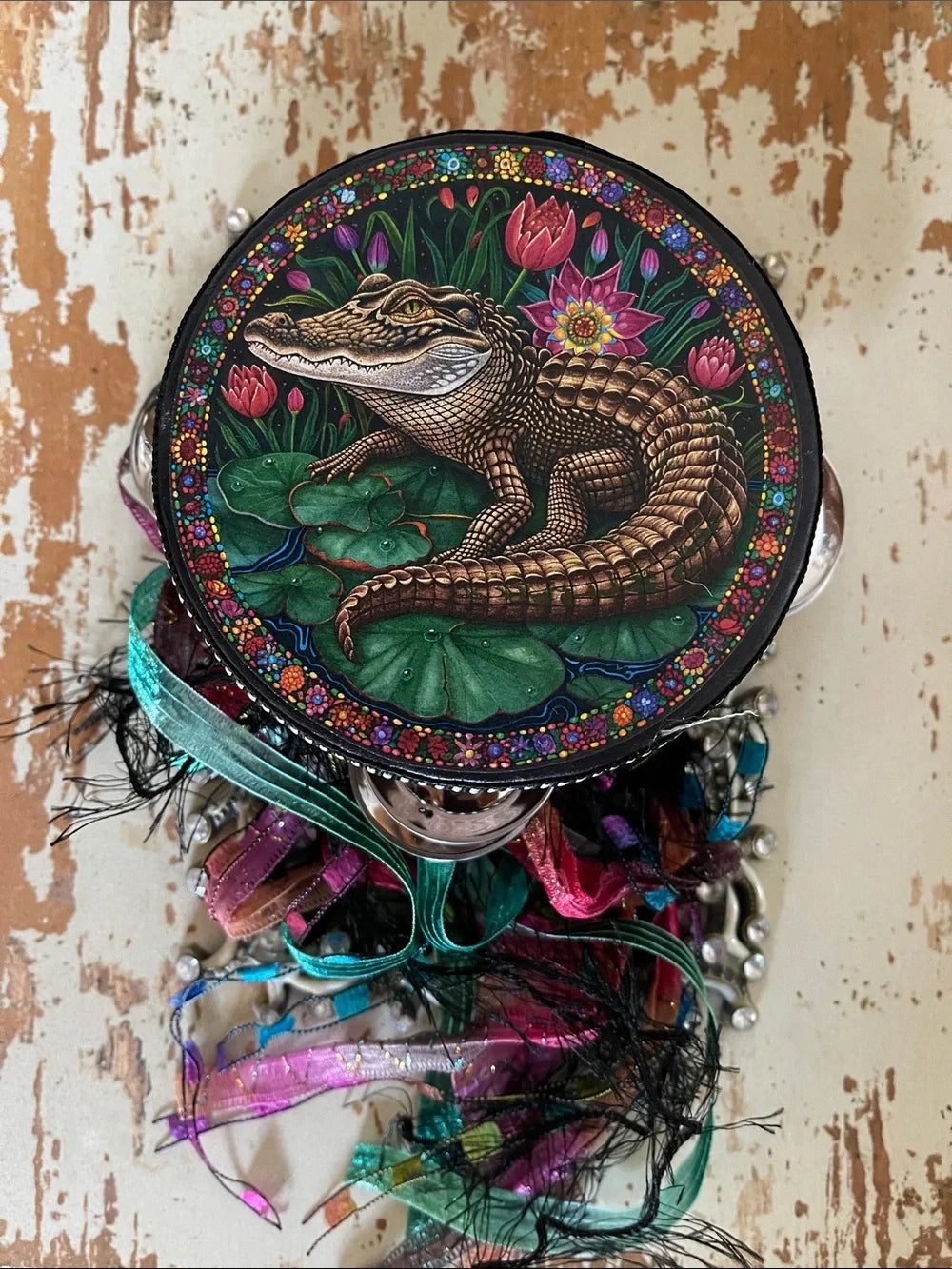 “The Curious Realms Collection” Tambourine Art 4"