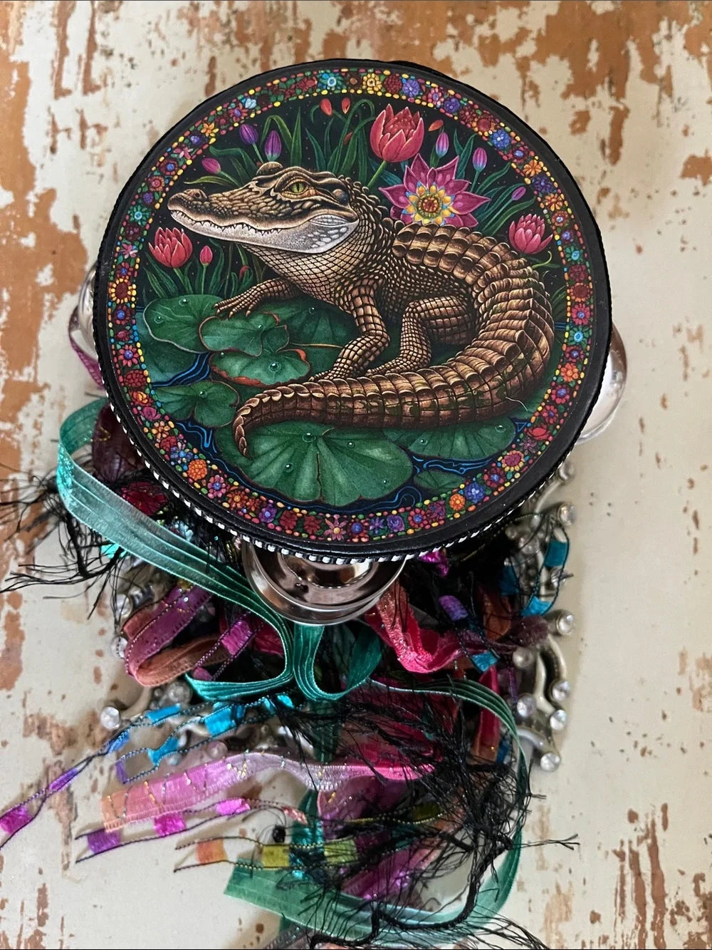 “The Curious Realms Collection” Tambourine Art 4"