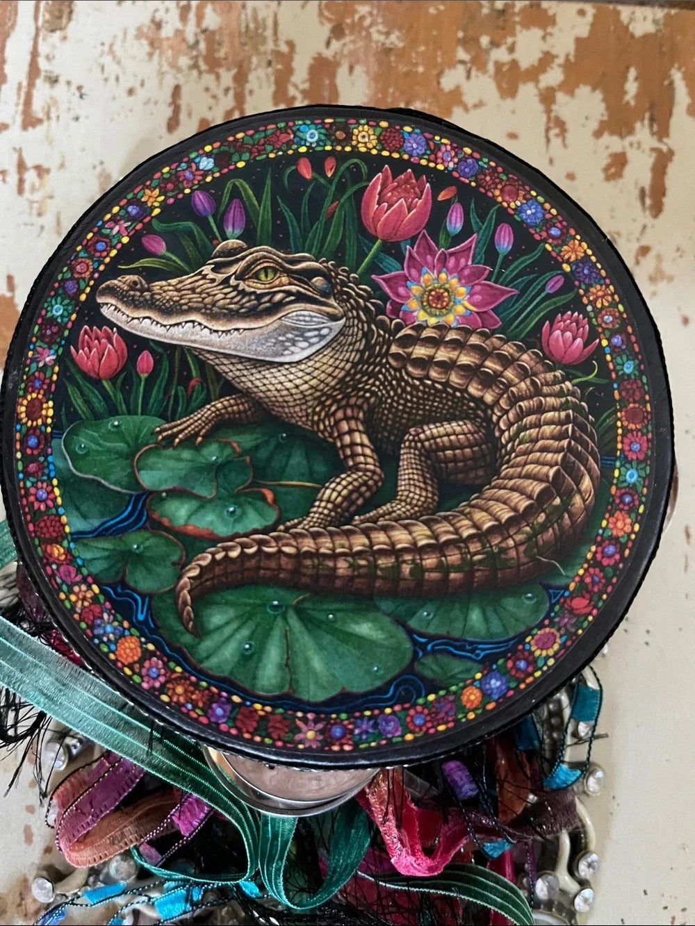 “The Curious Realms Collection” Tambourine Art 4"