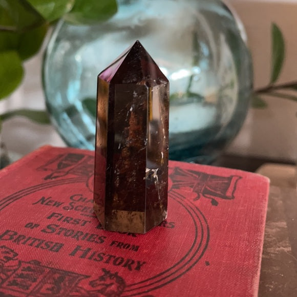 Natural Smoky Quartz Crystal Tower Healing Meditation Stone, Bodhi Crystal Magic