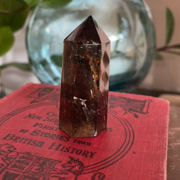 Natural Smoky Quartz Crystal Tower Healing Meditation Stone, Bodhi Crystal Magic