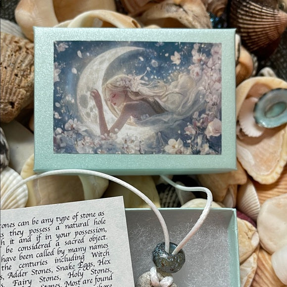 Silver and Gray Natural Czech Glass Bead and Stone Necklace, Bodhi Jewelry