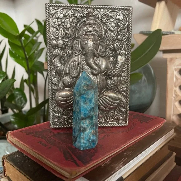 Blue Apatite Tower, Magical Blue Apatite, Bodhi Crystal Magic