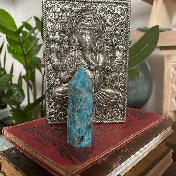 Blue Apatite Tower, Magical Blue Apatite, Bodhi Crystal Magic